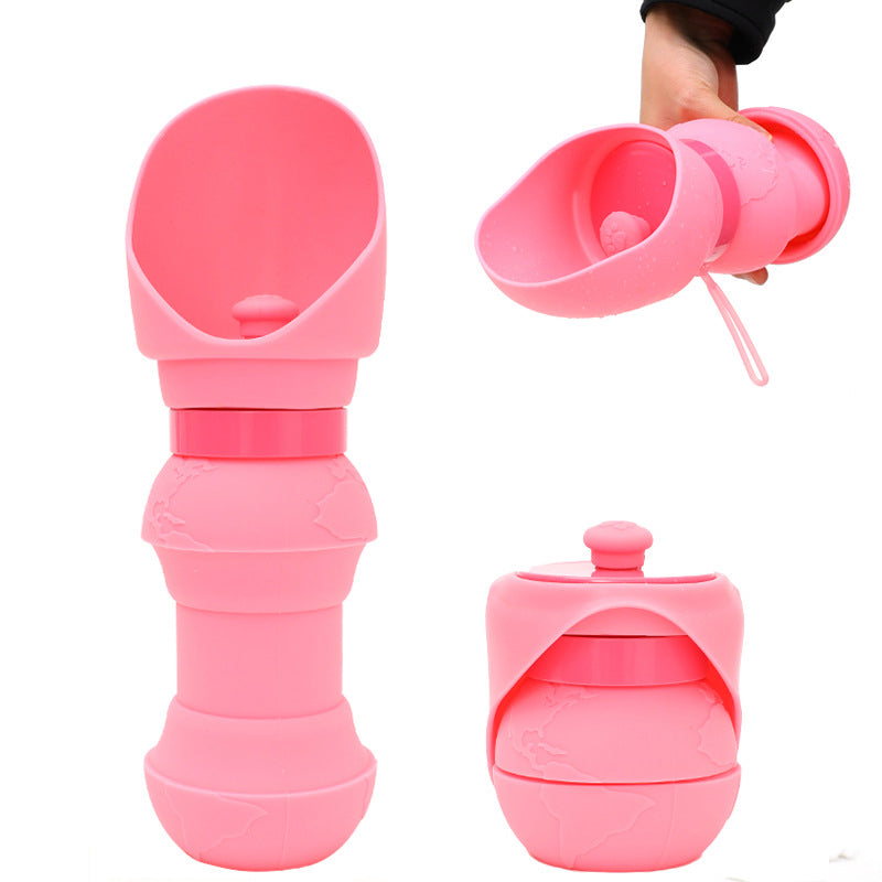 Folding water cup for pets