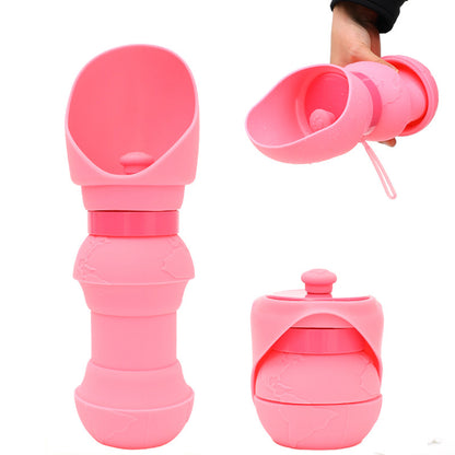 Folding water cup for pets