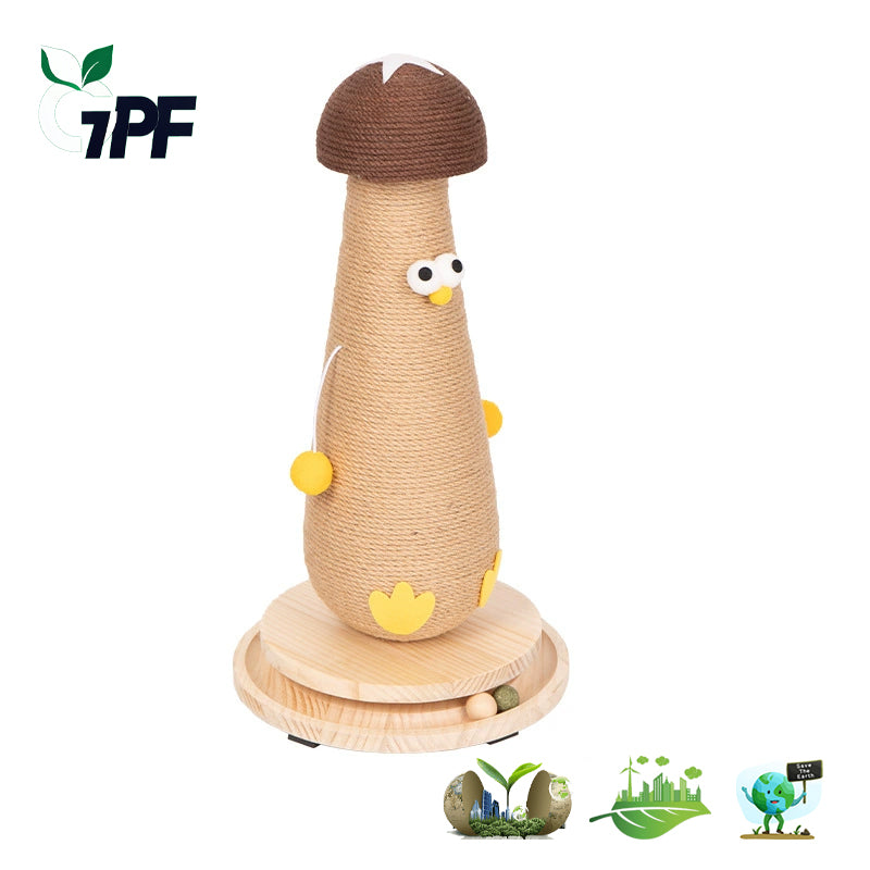 Mushroom chicken cat scratching post